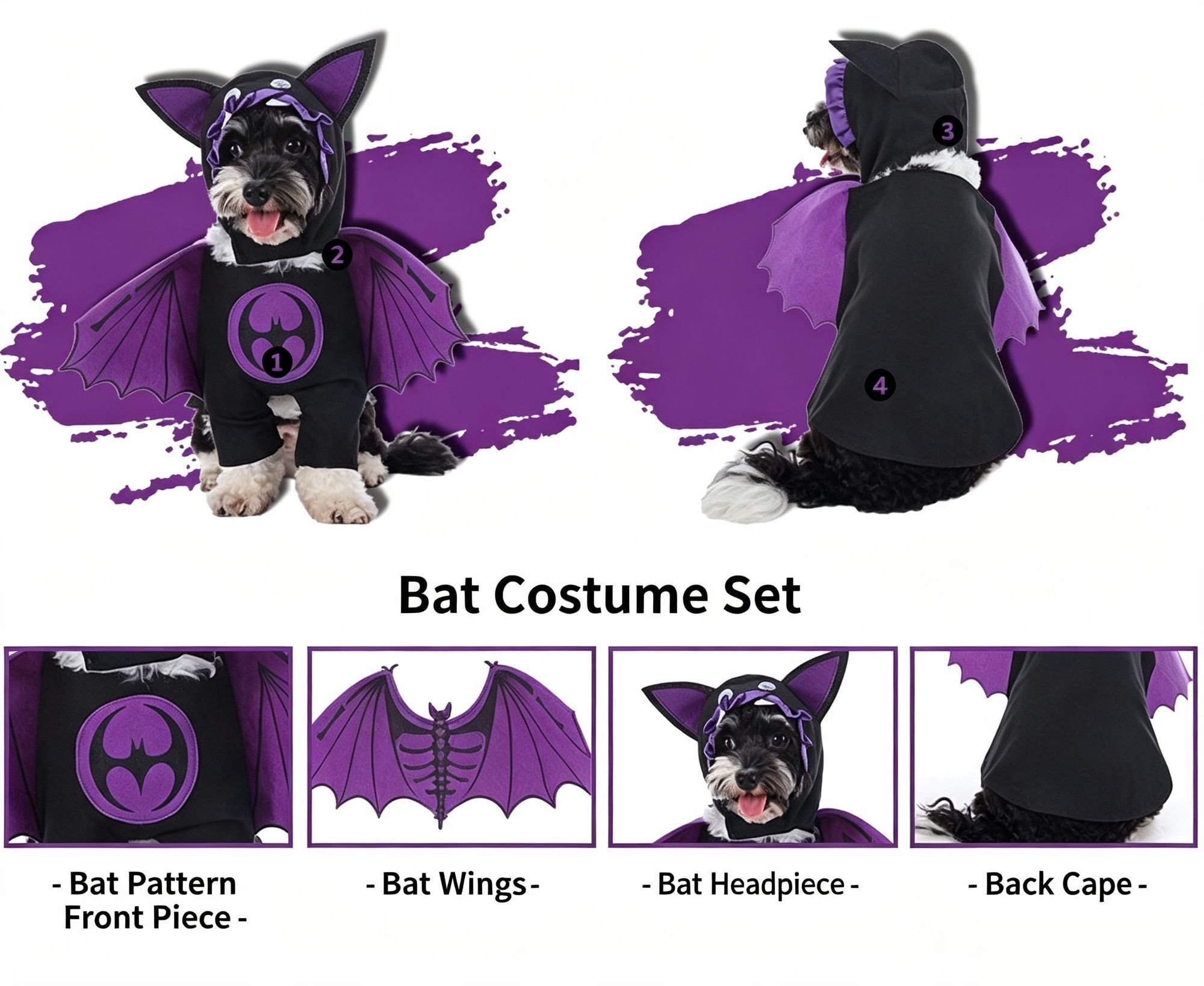 Indoor Celebration Worn Supplies For Cats and Dogs, Holiday Decor Accessory for Halloween Christmas Festivities, Size S — image 4