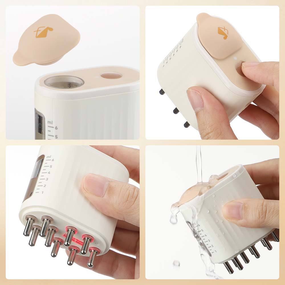 2 in 1 Electric Scalp Massager and Hair Oil Applicator, Hair Massager Scalp Applicator Brush for Hair Treatment Growth Medicine — image 5