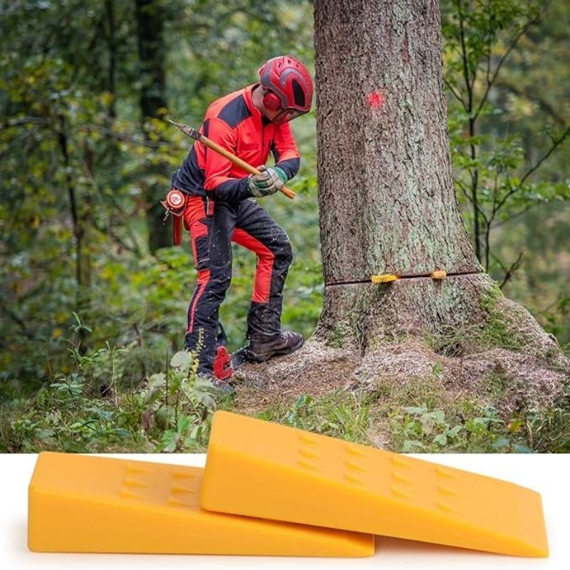8 Inch Plastic Timber Cutting Wedges 2Pcs Outdoor Tree Work Accessory — image 4