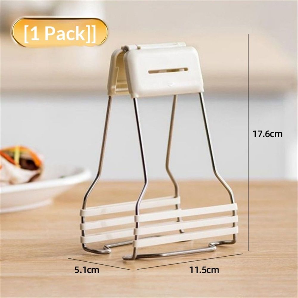 Stainless Steel Hot Plate Gripper Tongs Kitchen Pot Holder Clamp for Bowl Handling Steaming Clips for Home and Restaurant Use โ image 2