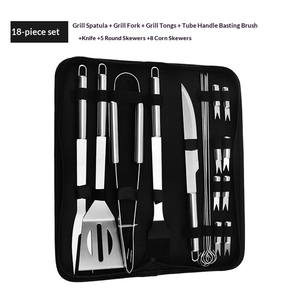 18 pack Grilling Accessories, Dad Gifts for Christmas Grilling Gifts, Heavy Duty Stainless Steel Grill Set BBQ Grill Accessories for Outdoor Grill, Best Gifts — image 2
