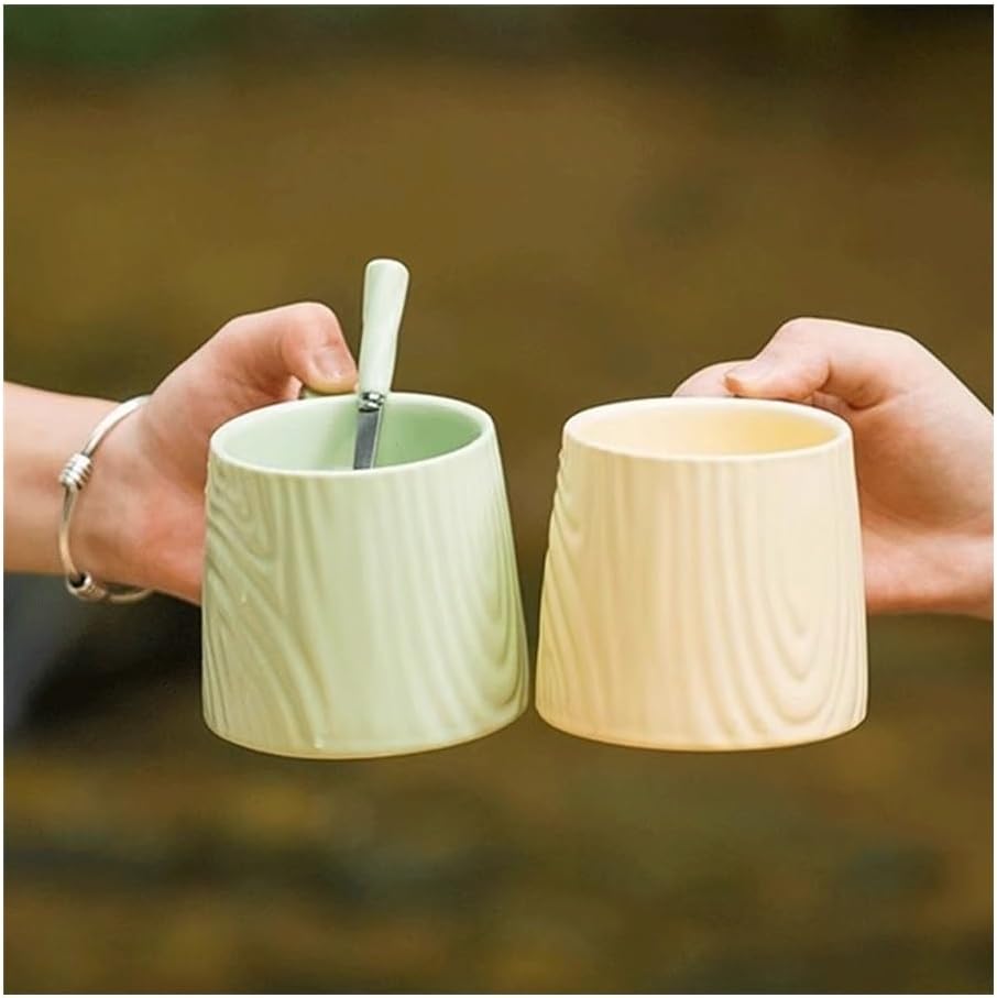 Ceramic mug for home - 8.4 oz plain coffee/tea mug - Dopamine Mood - Coffee mug for reading/studying (green) β image 5