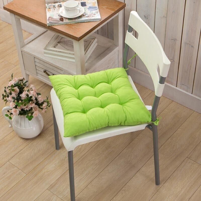 Soft Chair Cushion Pad for Indoor Outdoor Seating Square Seat Cover 35 × 35cm - Green — image 5