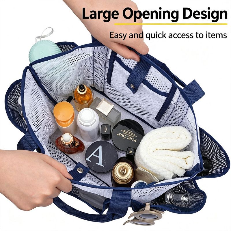 Large Mesh Beach Tote Bag, Beach Travel, Pool Gym, Hold Towel Swimwear Toiletries — image 3