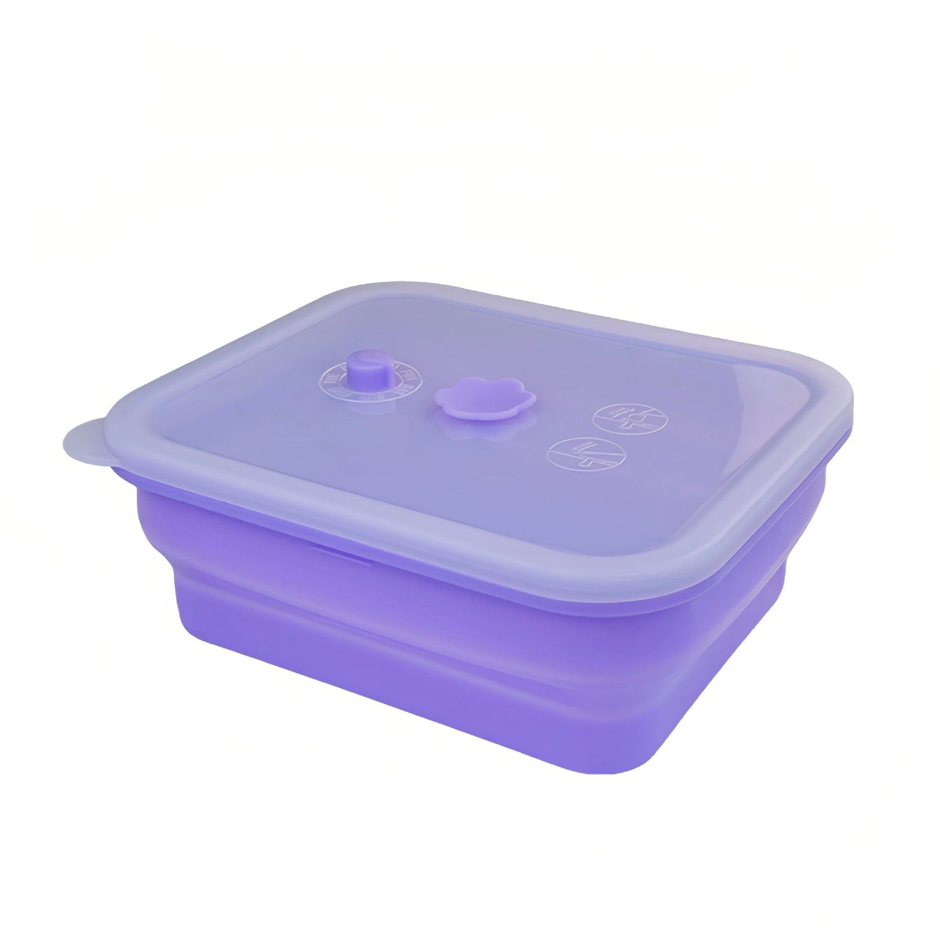 Collapsible Food-Grade Silicone Storage Container with Leakproof Lid, Built-in Date Dial and Steam Vent - Reusable, Microwave-Safe, Freezer-Ready, Perfect for