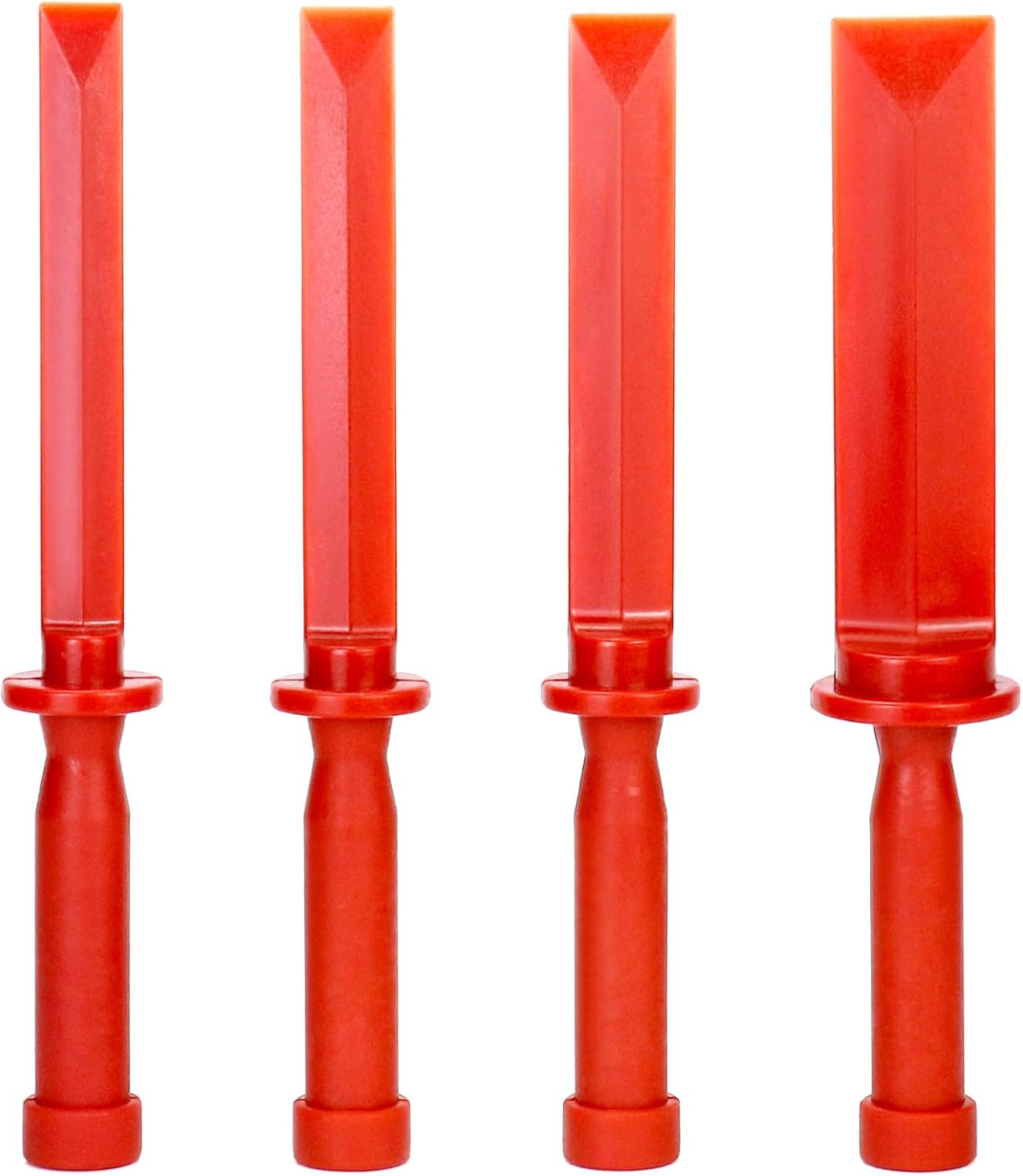 Plastic Chisel Scraper Set, 3/4", 7/8", 1", 1-1/2" Chemical Resistant Scraper Tool, No-marring Plastic Chisel Set for Removes Debris, Adhesives, Film, Paint