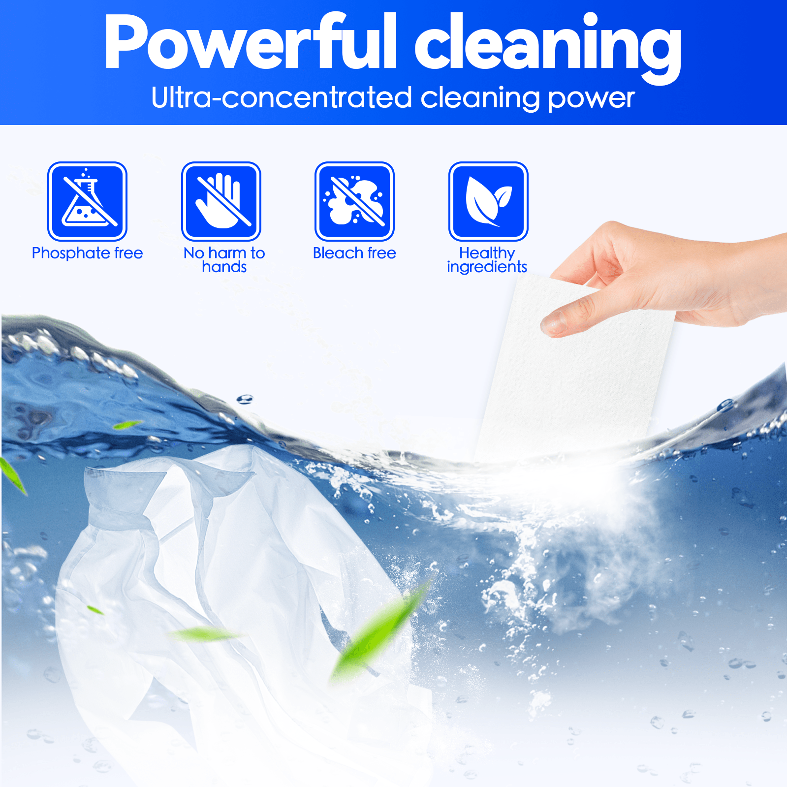 25 Sheets Eco-friendly Ultra Concentrated Laundry Detergent — image 3