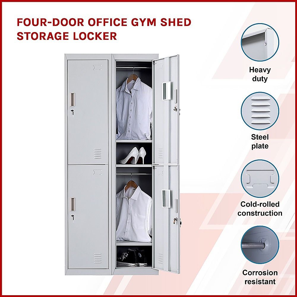 Four-Door Office Gym Shed Storage Locker — image 5