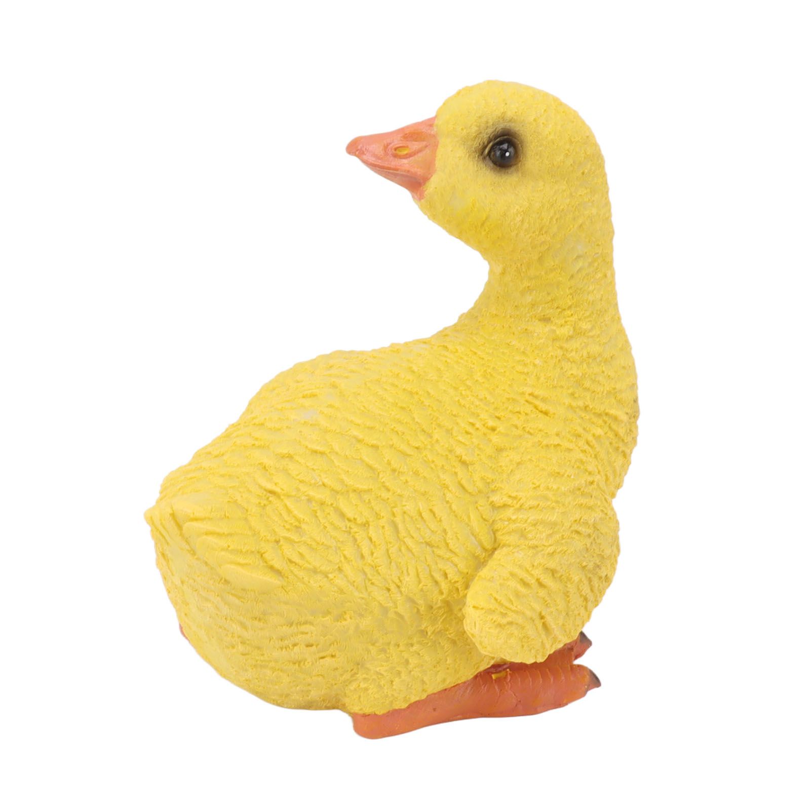 Duck Ornament Resin Weather Resistant Cute Vivid Expression Duck Statues Sculpture for Garden Yard Pond Yellow โ image 2
