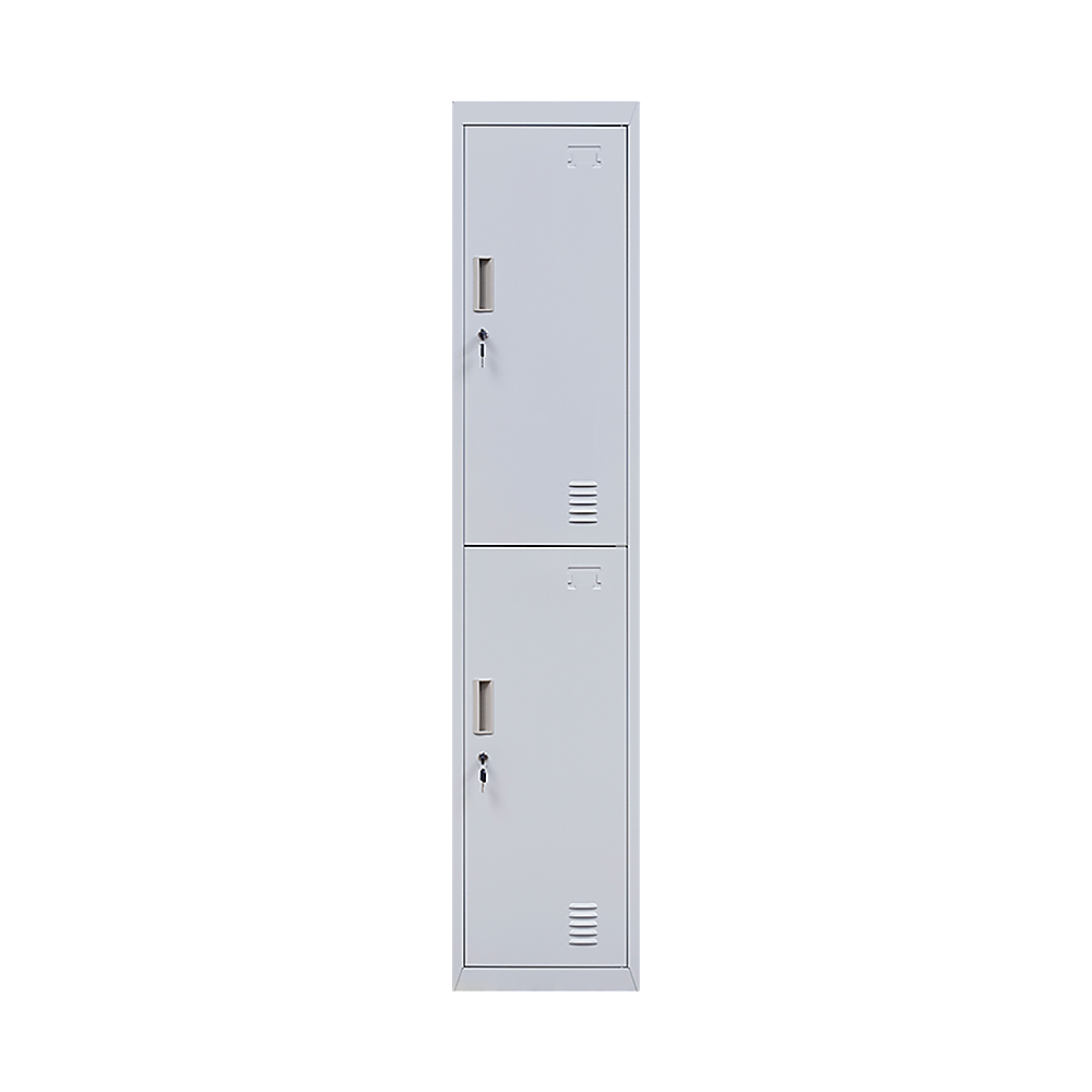 2-Door Vertical Locker for Office Gym Shed School Home Storage — image 4