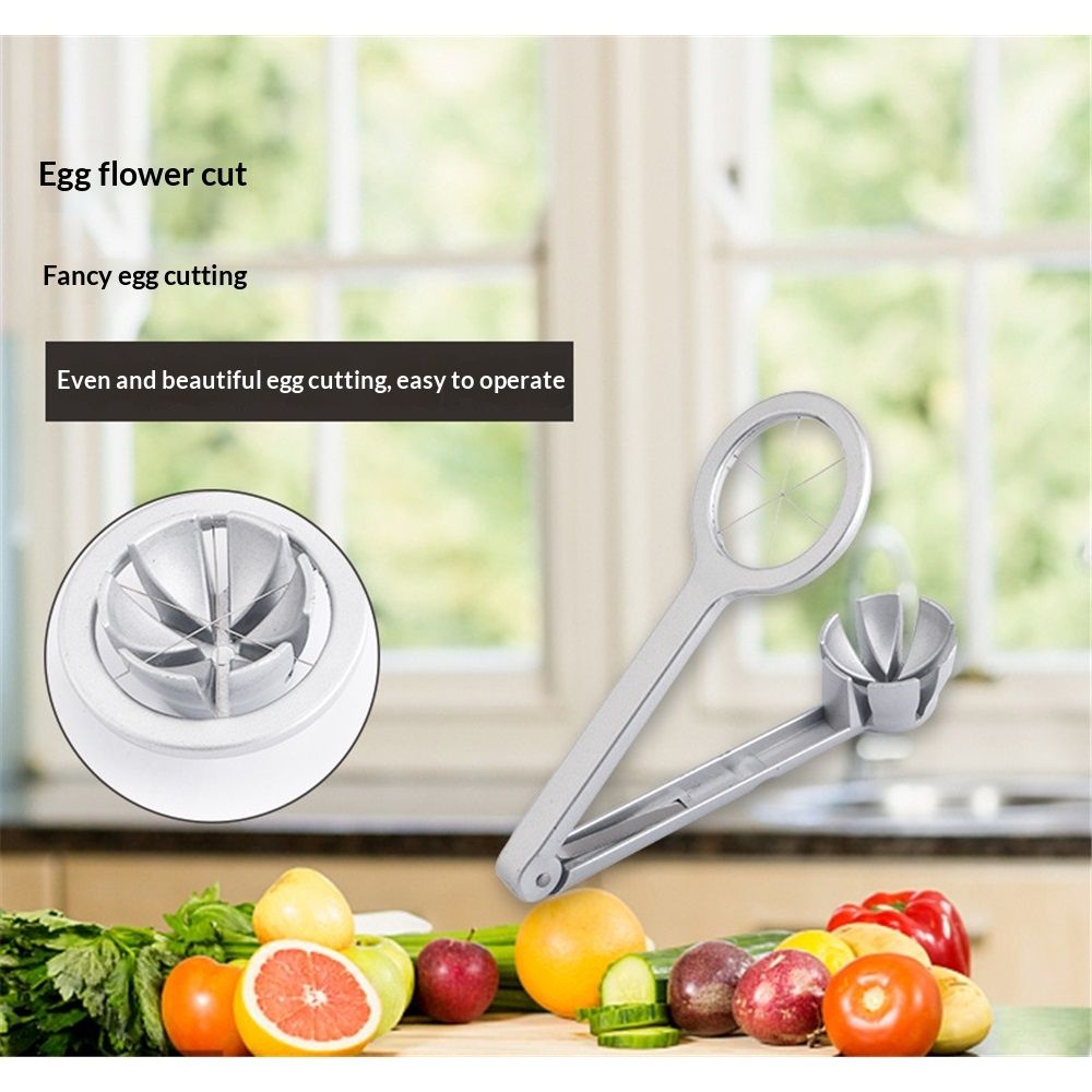 Best Utensils Stainless Steel Egg Slicer Wedger Cutter, Divides Hard Boiled Eggs Into 6 Equal Segments In One Action โ image 4