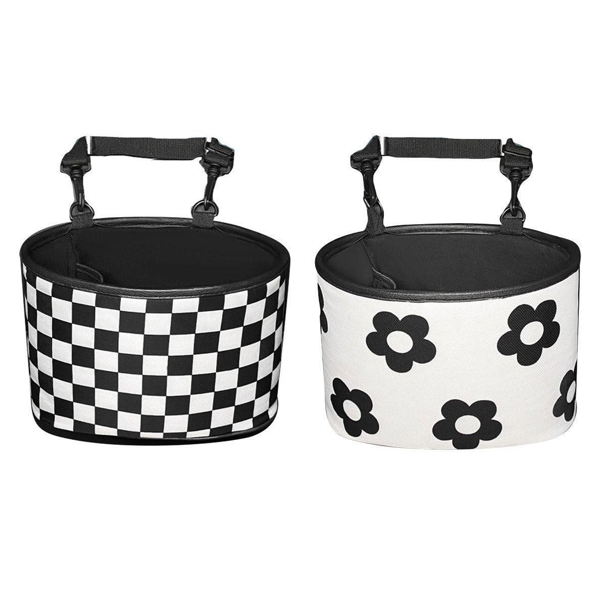 Hanging Backseat Storage Organiser Box for Car Rubbish and Essentials - Flower — image 3