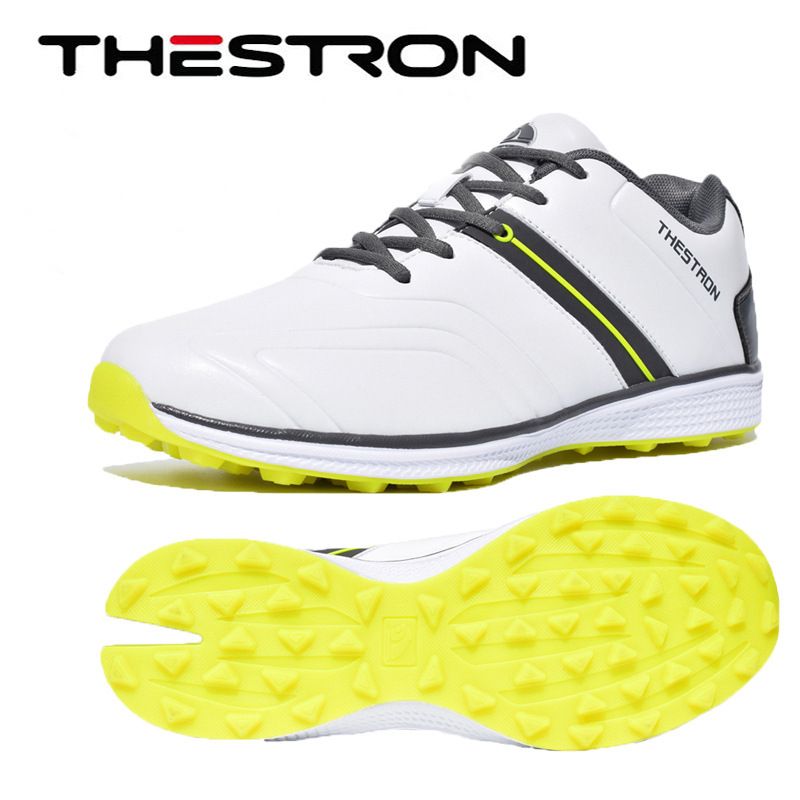 THESTRON Men's Waterproof Golf Shoes Microfiber Upper White US 6.5 (EUR 39) — image 3