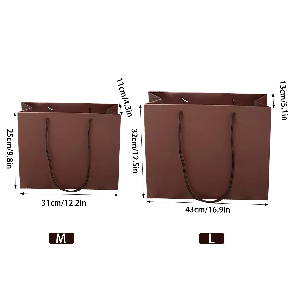 10PCS Clothing Gift Bags High-Quality Durable for Apparel Shopping Bag Packaging - M — image 4
