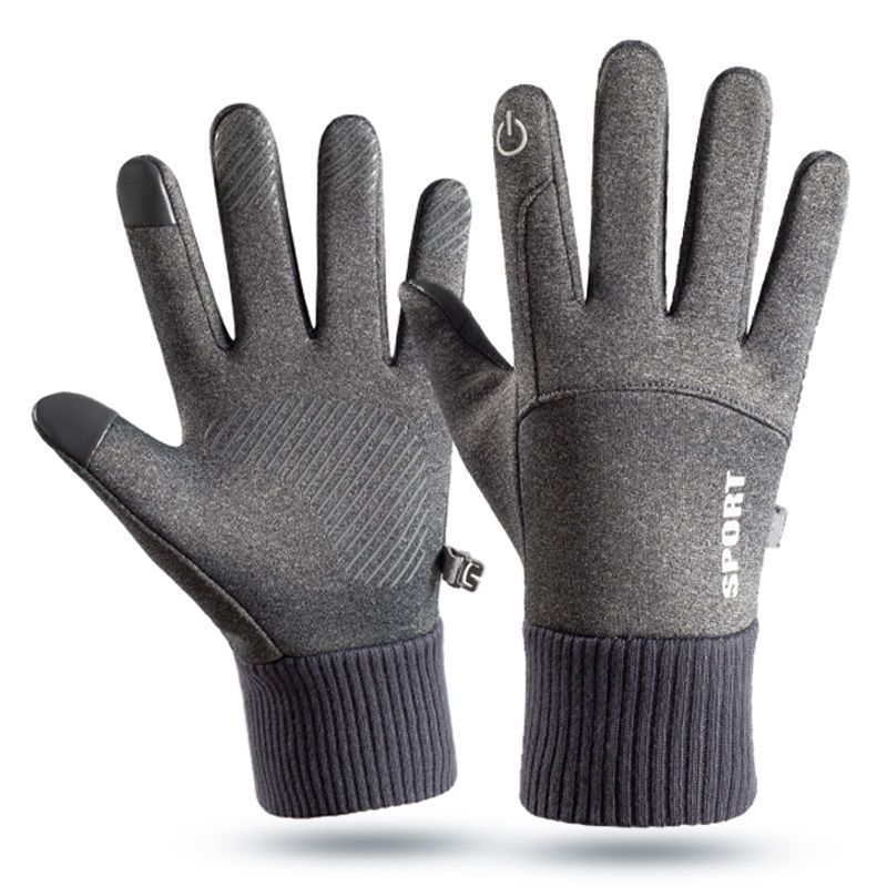 sangenren Winter Touchscreen Cycling Gloves Nylon. Autumn/winter collection switch - heather gray One size fits all