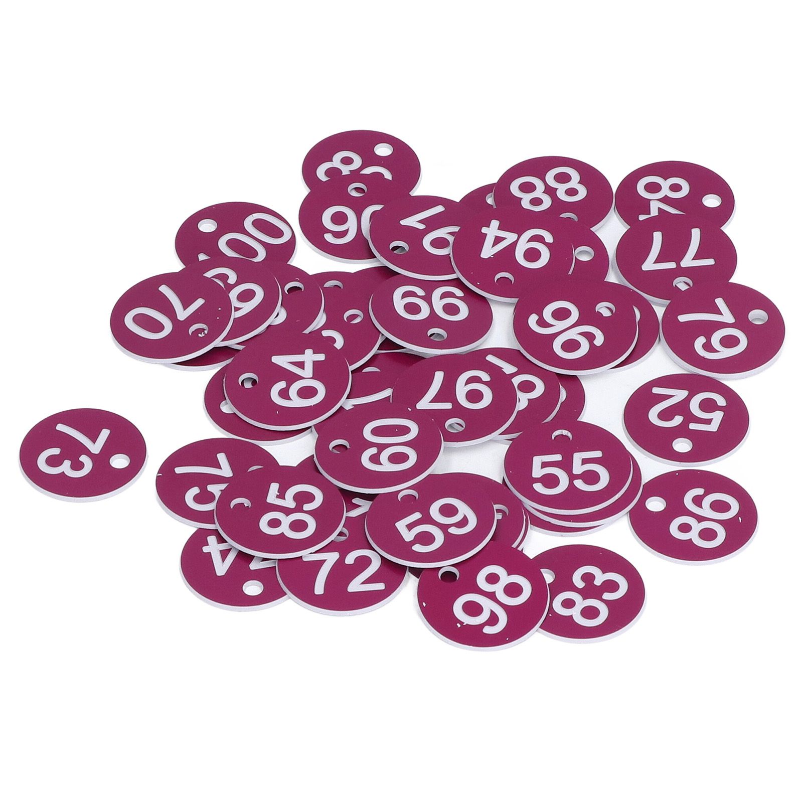 50Pcs Numbered Label Round Simple Beautiful Beehive Tag Breeding Supplies for Beekeeping Animal HusbandryNumbers 51 to 100 Purple — image 6