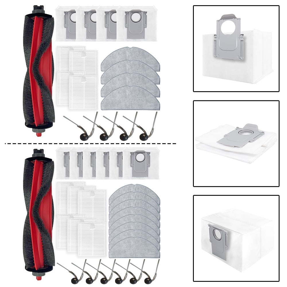 Vacuum Parts Kit, 1 Main Brush, 8 Mop Pads, 6 Filters, 8 Dust Bags and 6 Side Brushes for Roborock Q7 M5+ and Q7 TF+ — image 6