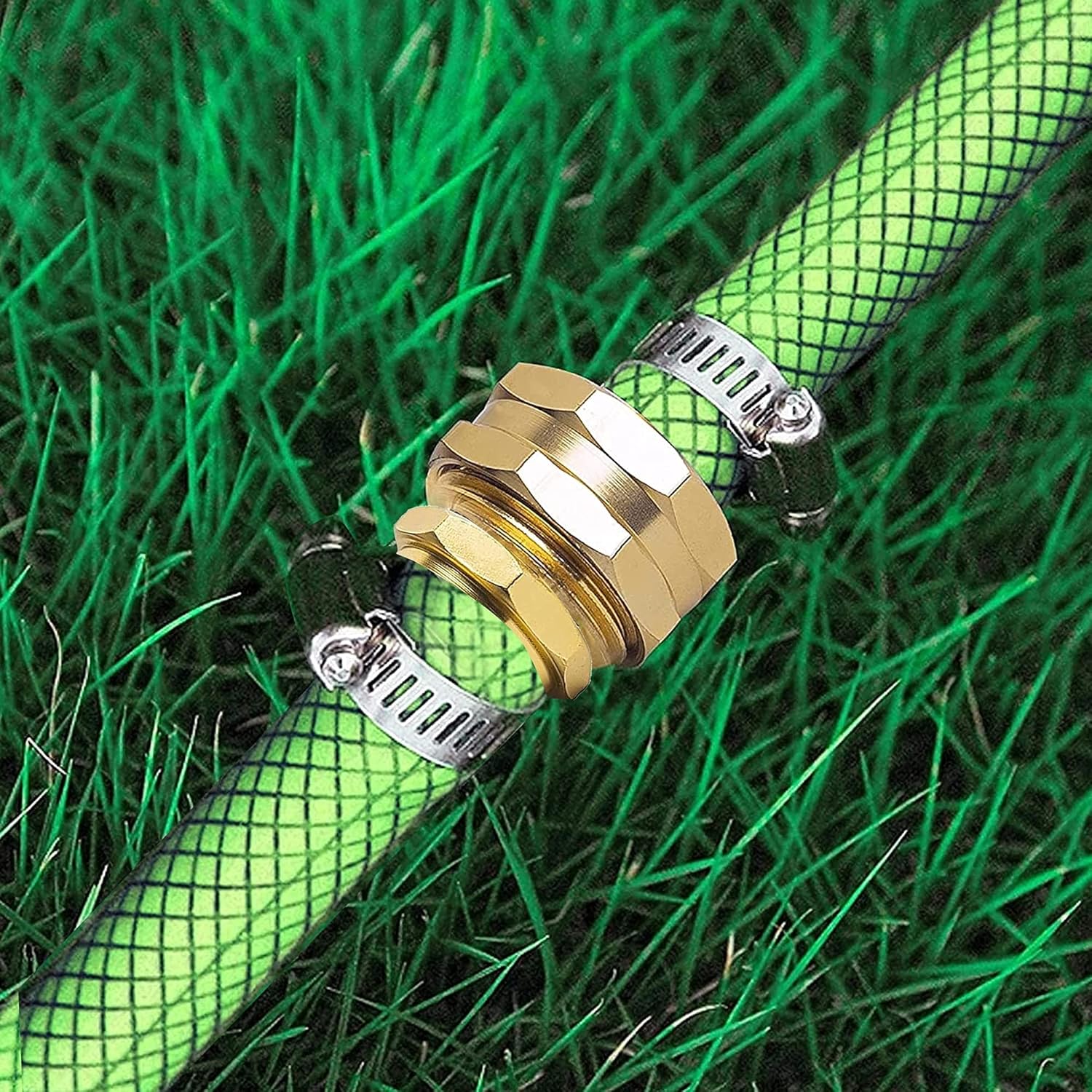 Garden Hose Repair Connector with Clamps + Adjustable Twist Hose Nozzle โ image 5