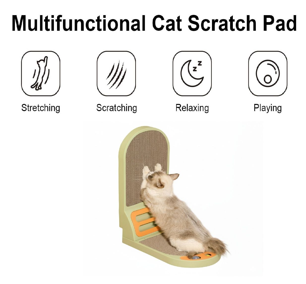 CARLA HOME Vertical Cat Scratching Board with Durable Cardboard for Indoor Cats β image 4