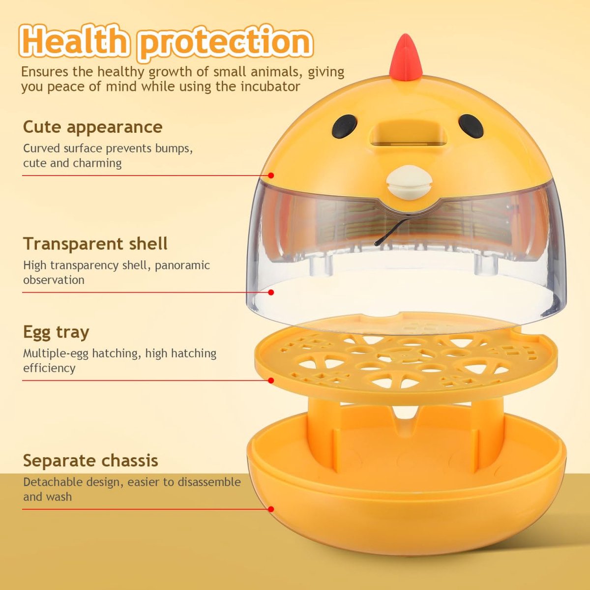 Incubator - Egg incubator | Incubator with a capacity of 4 eggs - with automatic temperature and humidity control - suitable for hatching eggs of โ image 5