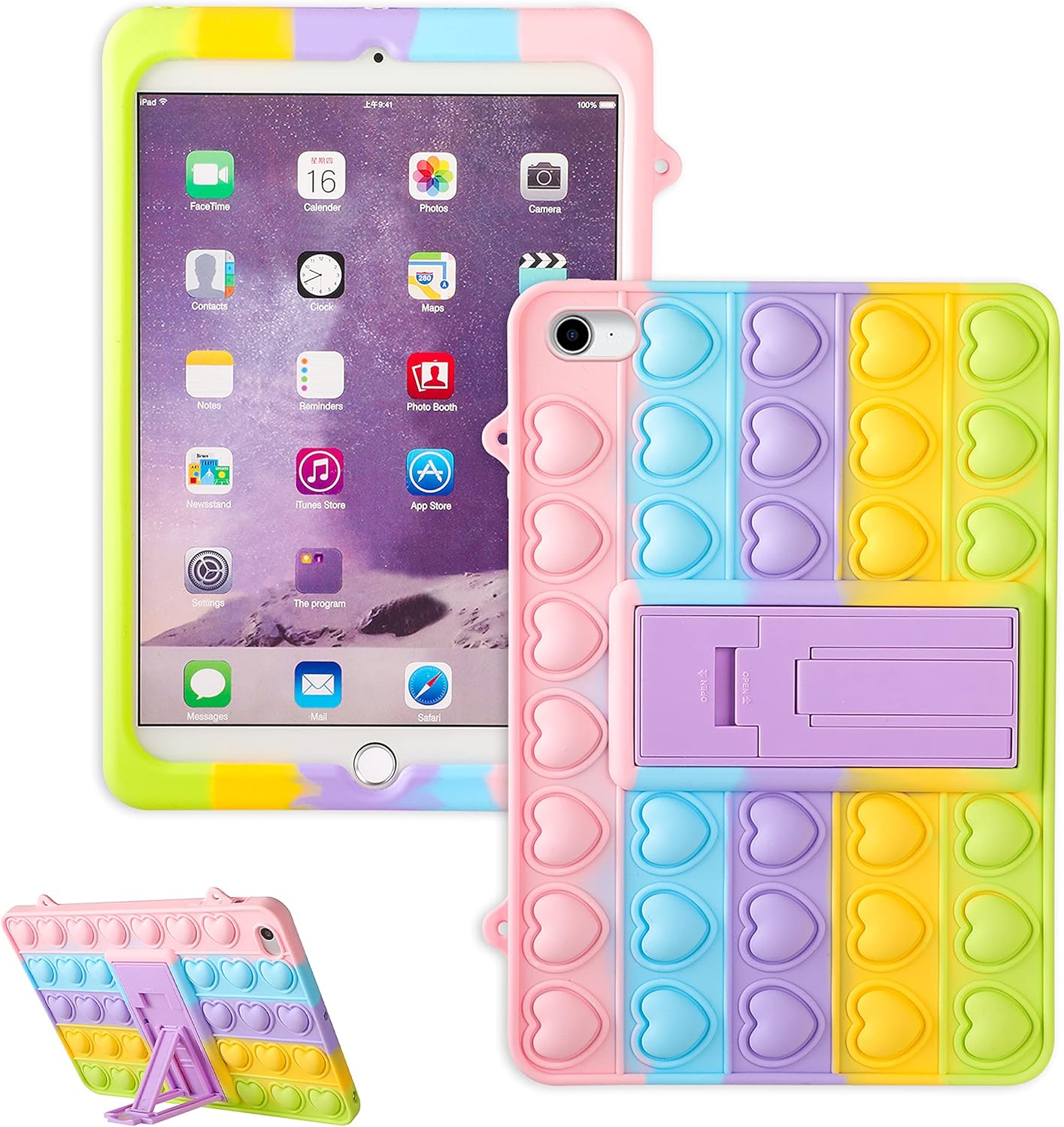Case for iPad Air 2/iPad 6/ Pro 9.7/" Cartoon Funny Kawaii Cute Silicone Fun Cover Stylish Fashion Unique Design Fidget for Kids Case