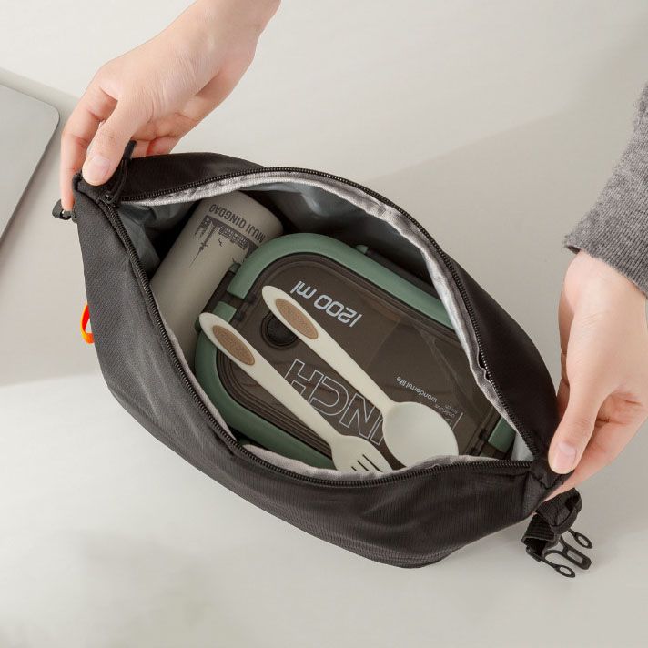 Pink Foldable Insulated Lunch Bag - Waterproof Oxford Cloth Lunch Tote with Thickened Aluminium Foil Lining for Work, Office, Meal Prep and Daily Food Carry โ image 5