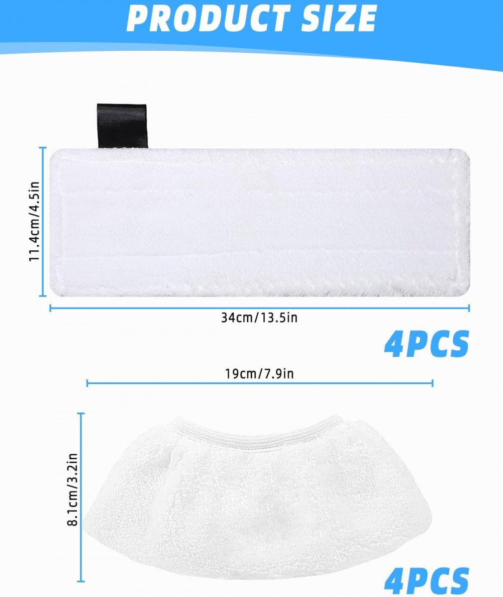 Accessory Set Suitable For Kärcher Easyfix Sc1, Sc2, Sc3, Sc4 & Sc5 - Steam Cleaner Accessories - Replacement Microfiber Cloths - Mop Pad - 8-Piece — image 5