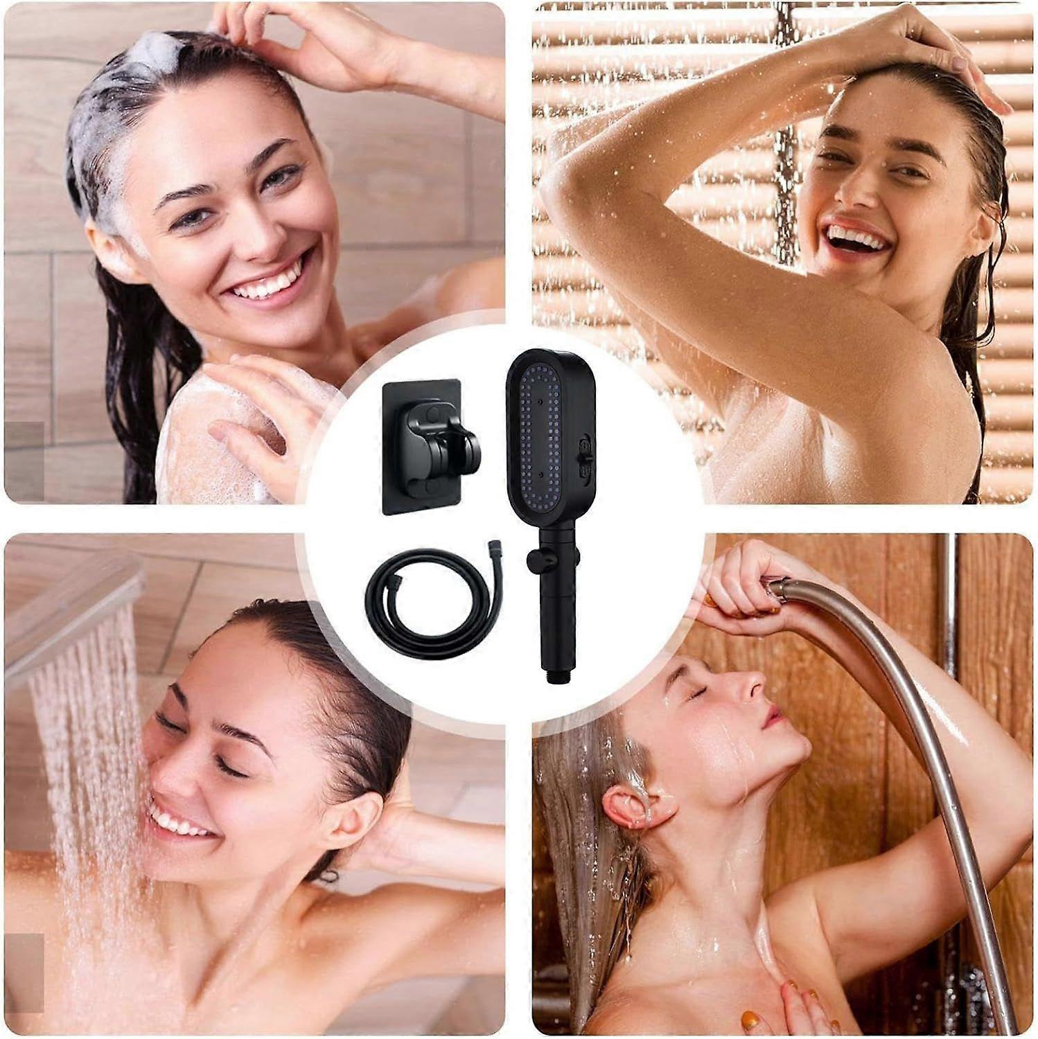 3 Modes Rain Shower Head, Handheld Pressure Boosting Sprinkler — image 4