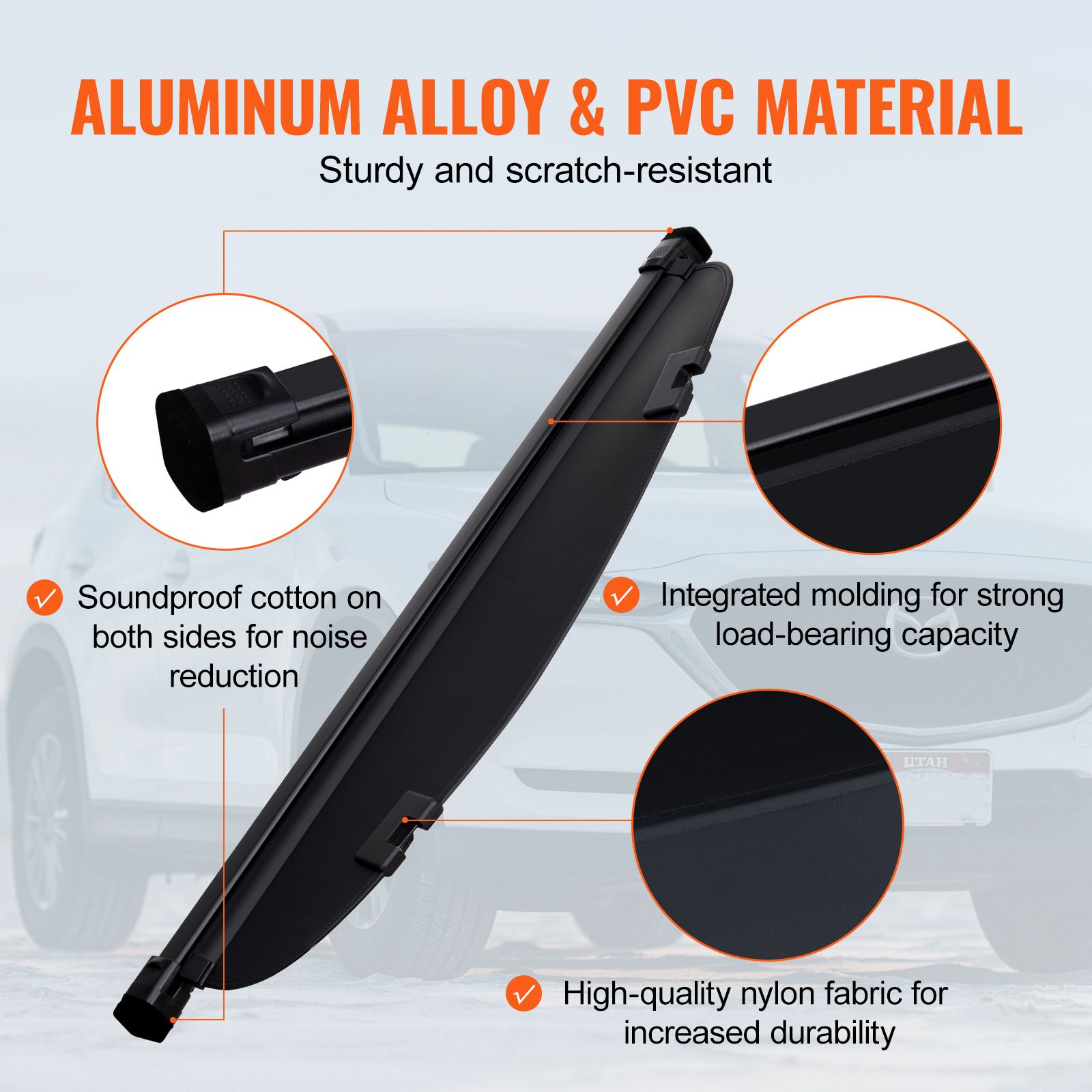 Retractable Cargo Cover for Mazda, Upgraded Waterproof Trunk Cover Security Shield Shade for Mazda CX-5 2017-2025 5-Seater, UV Resistant Rear Trunk Cover โ image 6
