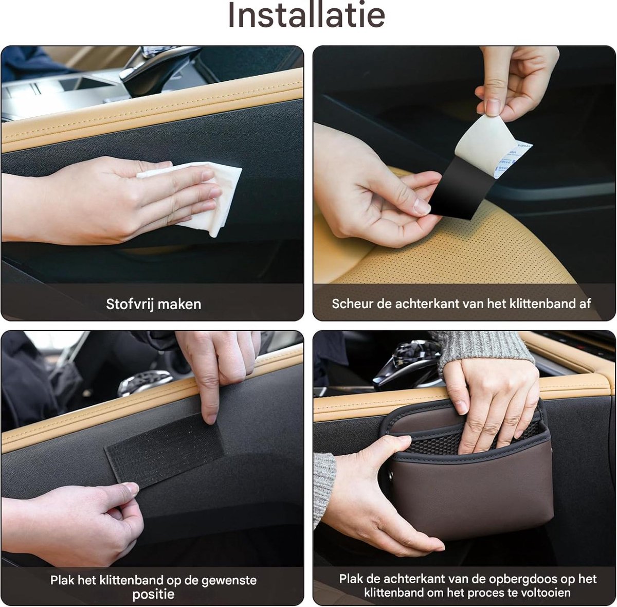 Car storage bag - 18*15*5.5 cm - Car storage bag - Storage - Universal car storage bag - Self-adhesive storage bag - Car essentials - Universal storage โ image 5