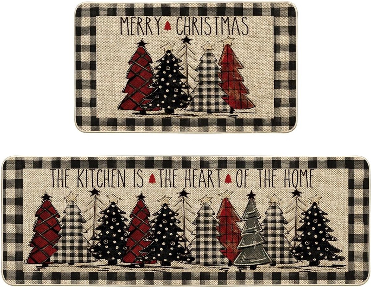 Kitchen runner 120x40 cm and 60x40 cm - Christmas rug - Kitchen mats runner - Kitchen rug carpet - kitchen mat - Christmas elements