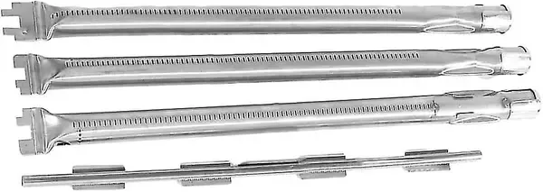 4 Piece Stainless Steel Gas Grill Burner Tube Set with 3 Burners and Crossover Tube for Weber Spirit 300 Series, 46 cm, Silver — image 3