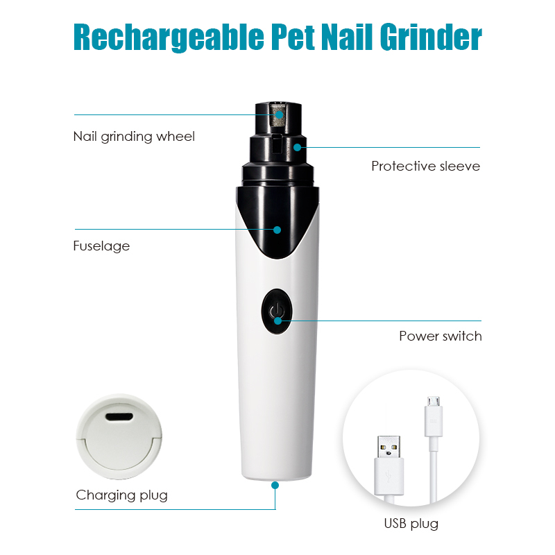 YES4PETS Electric Pet Dog Cat Quiet Nail Grinder Clipper Cutter Trimmer Grooming Care — image 3