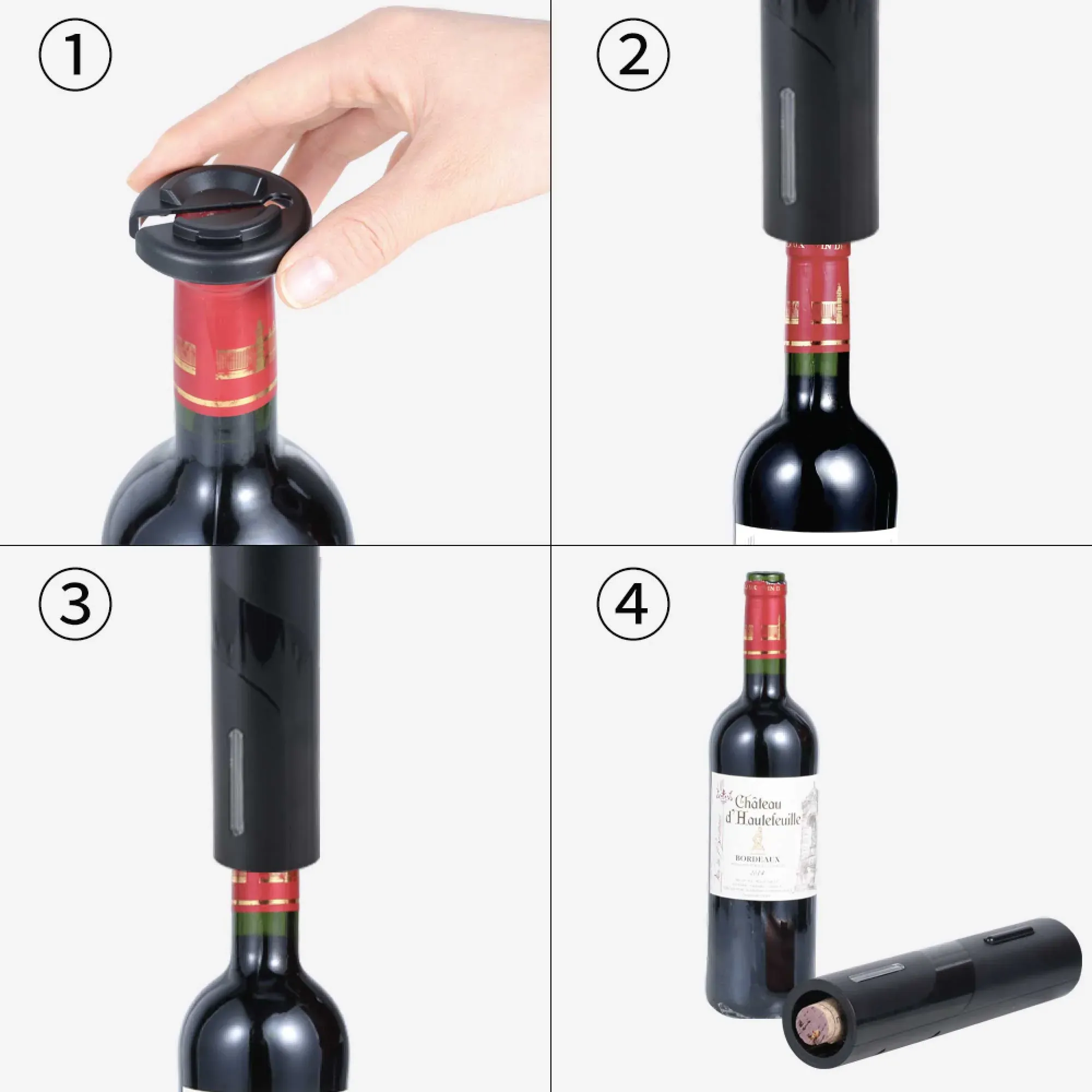 Kitchee Electric Wine Bottle Opener - Automatic Cordless Corkscrew Tool — image 5