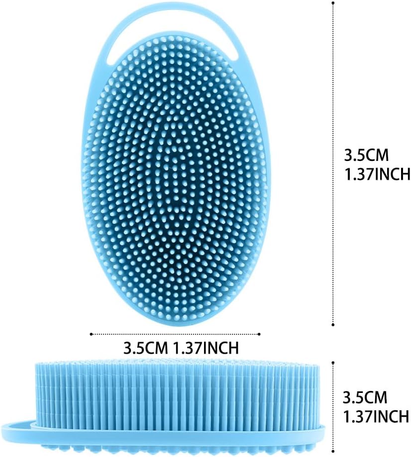 Silicone Body Scrubber, Set of 3 Soft, Exfoliating, Blood Circulation, Cleansing, Softening, All Skin Types, Manual, SKIN_CLEANING_BRUSH — image 5