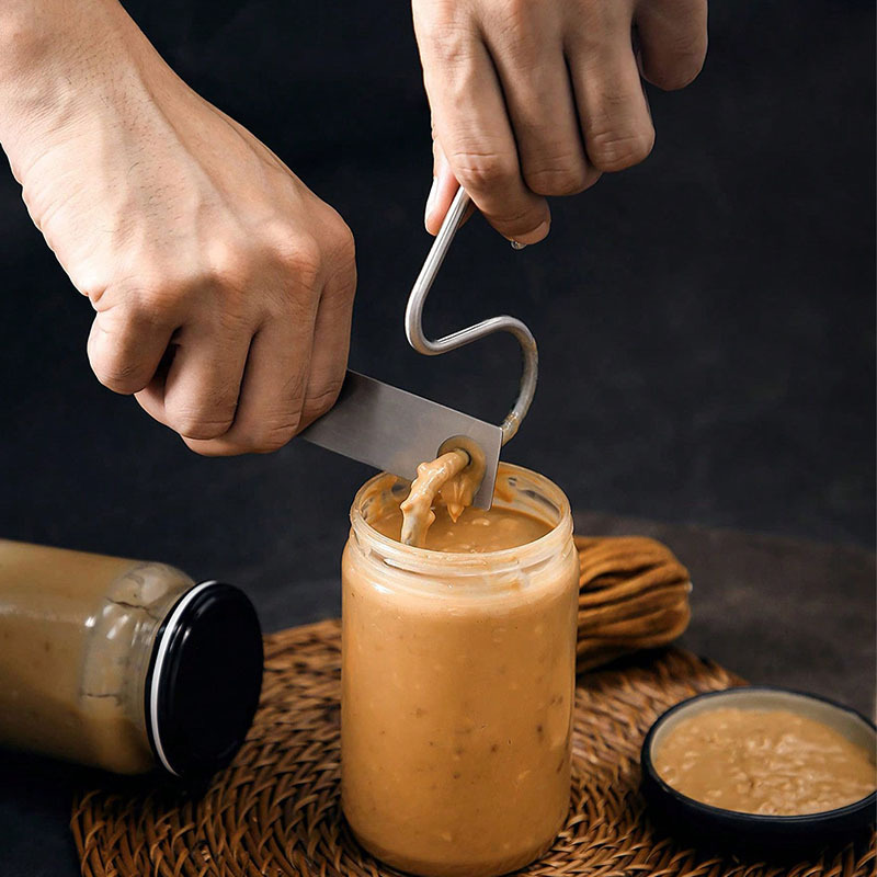 4 Pack Stainless Steel Peanut Butter Stirrer - Food Grade Nut Butter Mixer Tool for 16-35 oz Jars - Durable Kitchen Gadget for Australian Homes