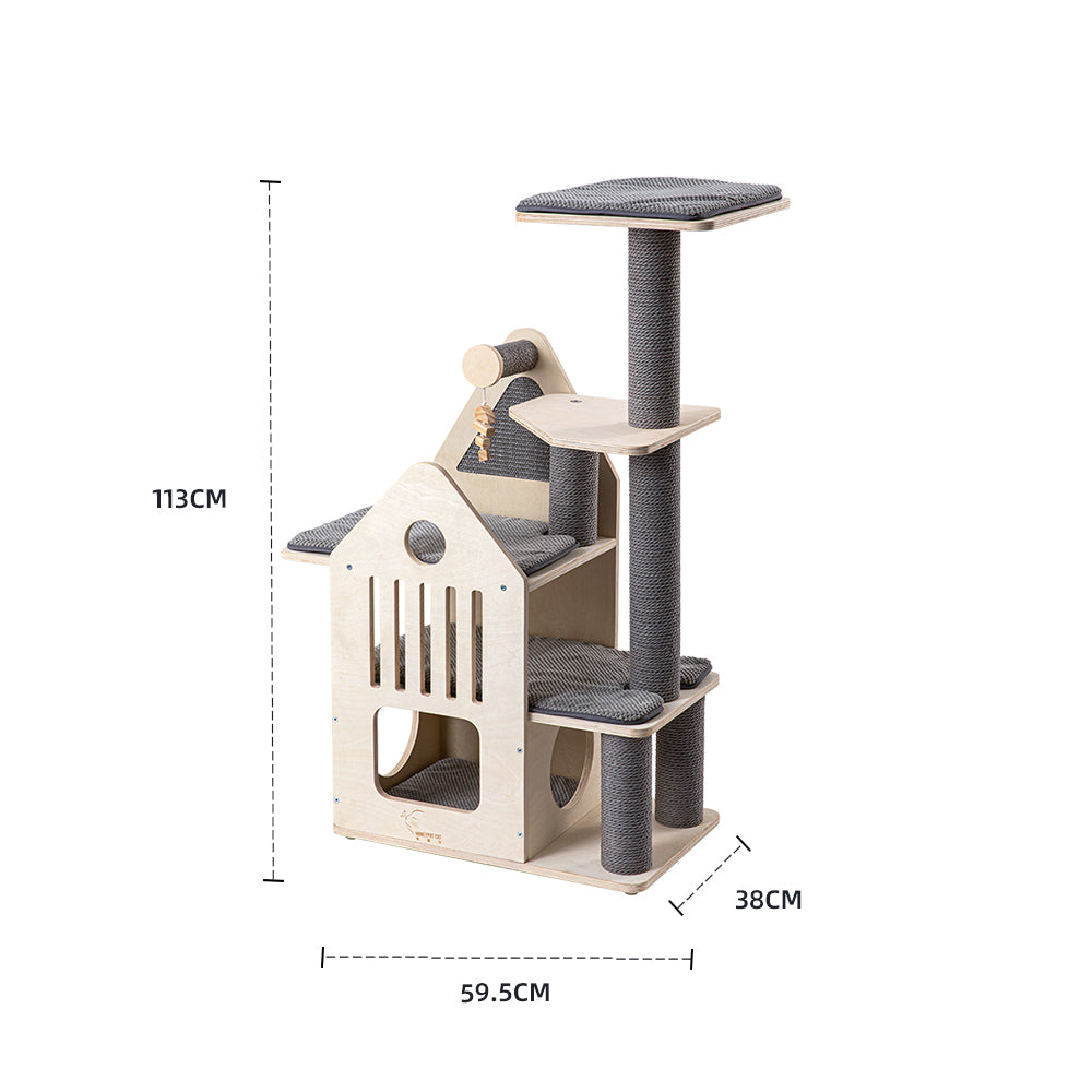 HONEYPOTCAT Deluxe Two-Level Cat Villa - 113cm — image 2