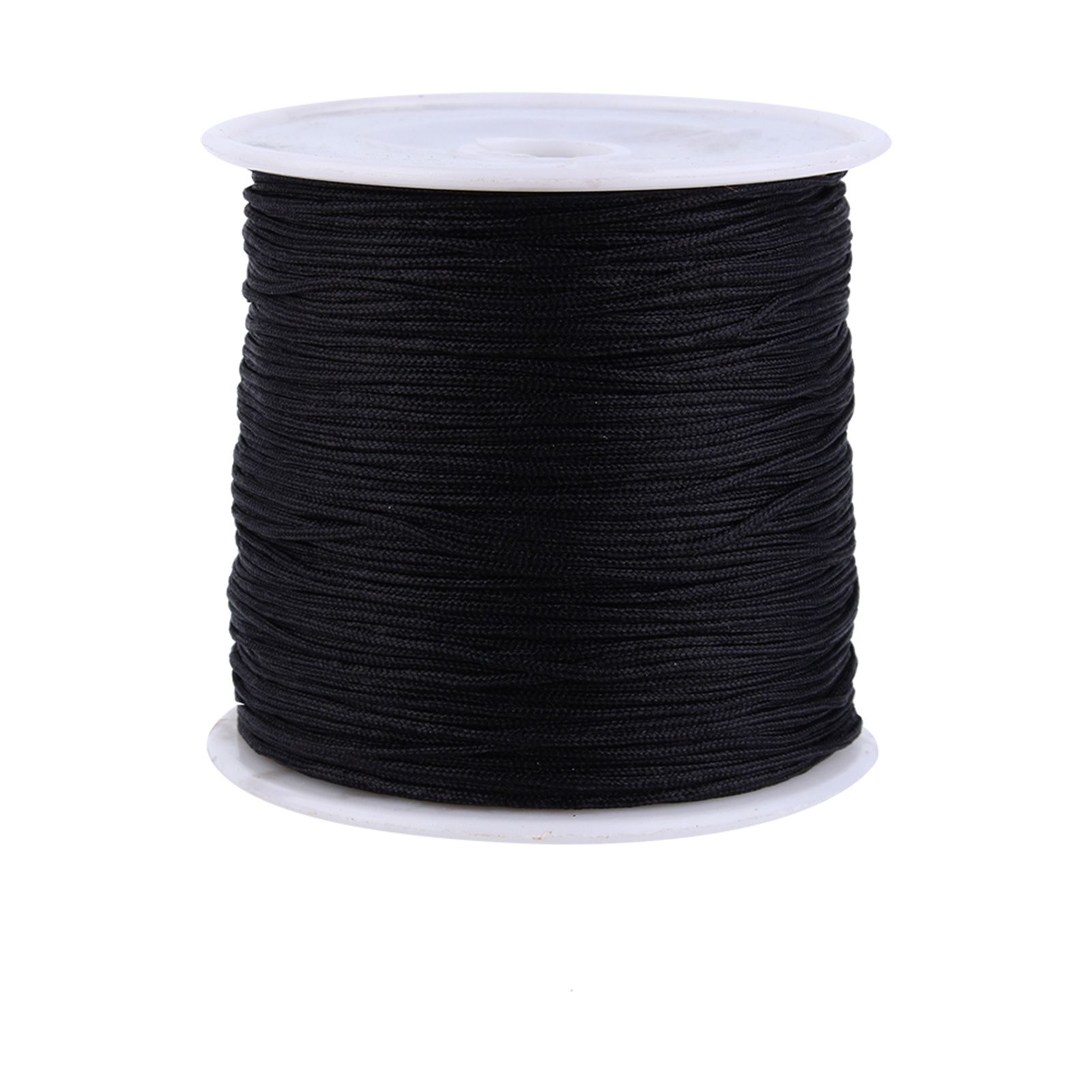 100M x 0.8mm Nylon Chinese Knot Cord Rattail Macrame Shamballa Thread String Black