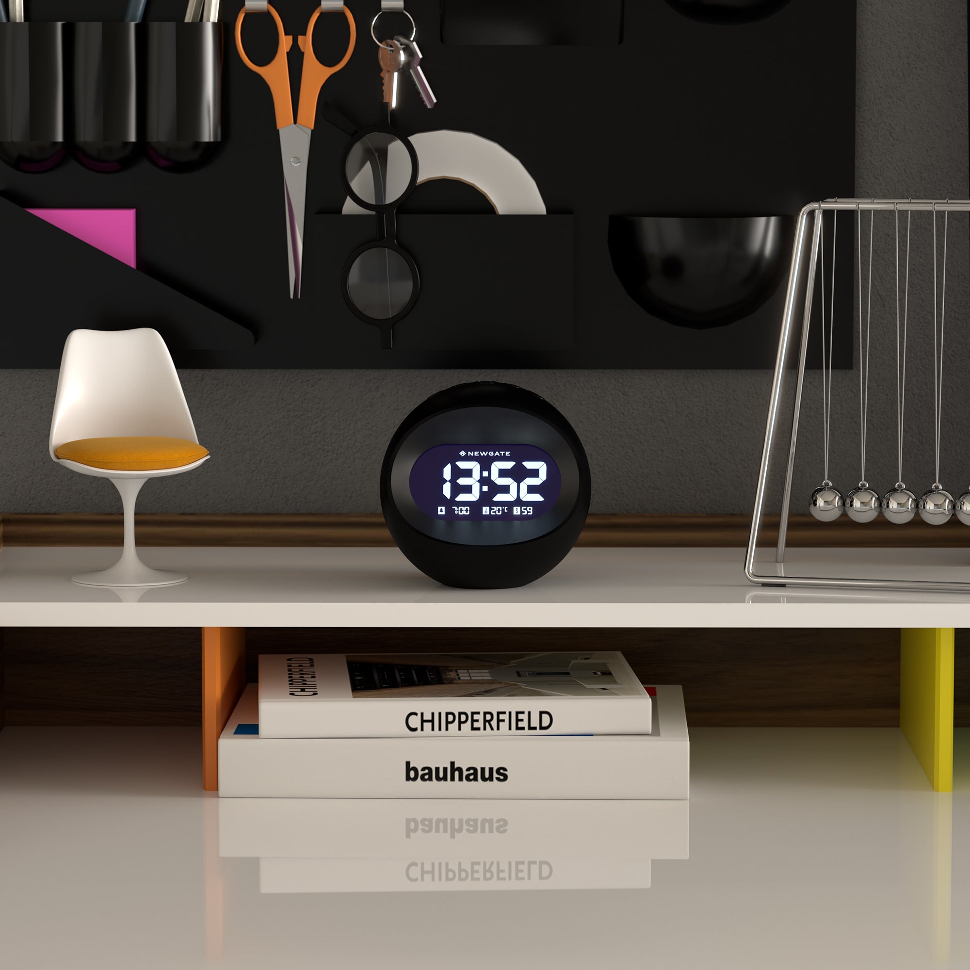 Newgate Centre Of The Earth Lcd Alarm Clock Black — image 3