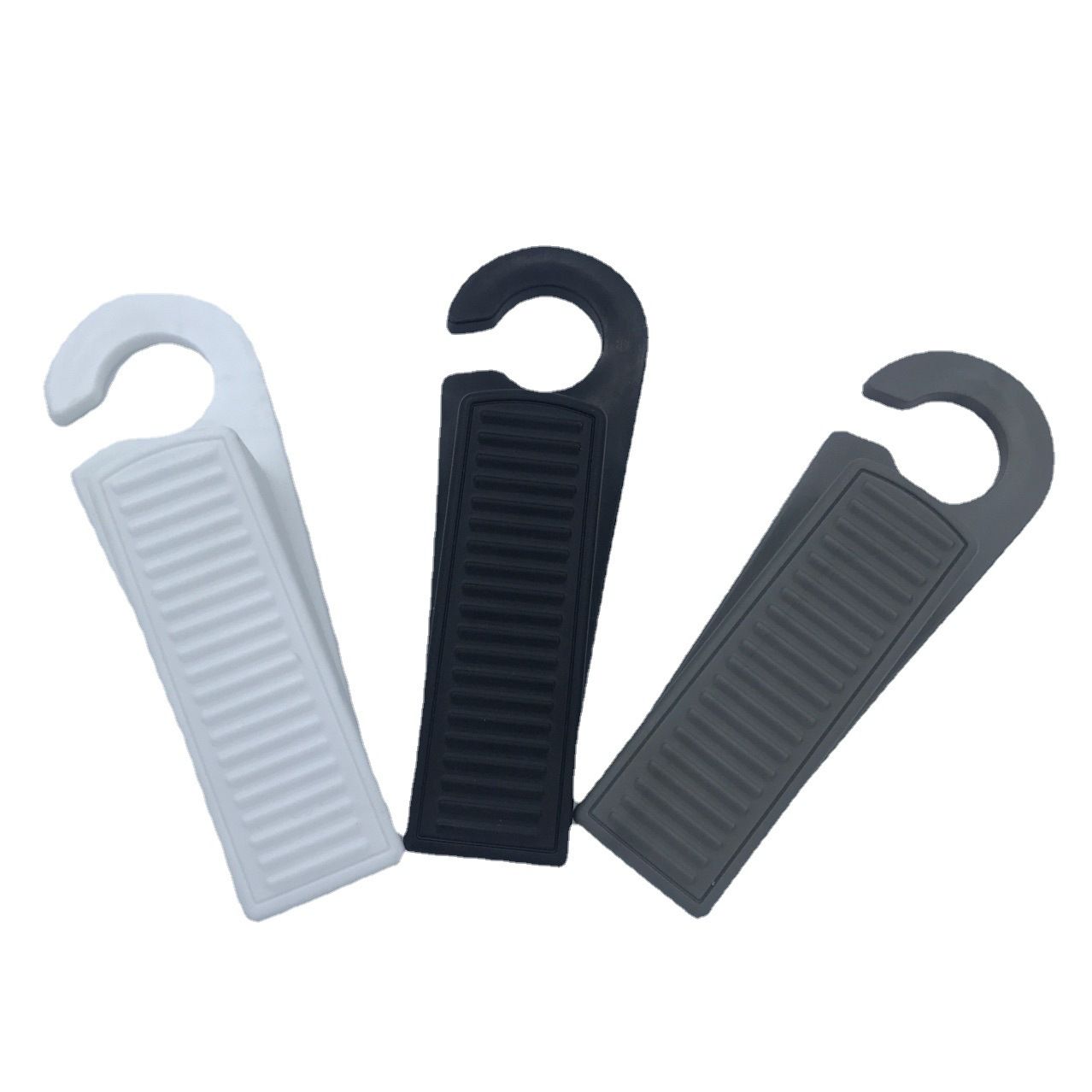 3 Pack Rubber Hook Type Door Stoppers Thick Door Stop Works on All Floor Surfaces, Control The Size of The Door Gaps