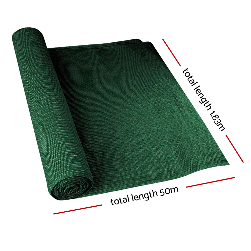 Instahut 50% Shade Cloth 1.83x50m Shadecloth Sail Heavy Duty Green โ image 2