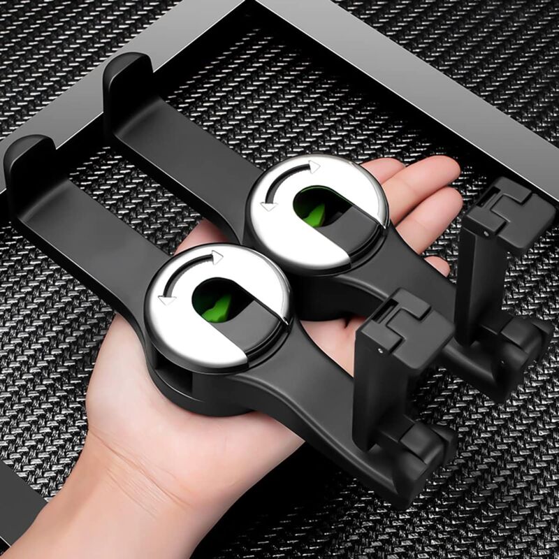 Car Headrest Hook, 2 In 1 Car Bag Holder With Phone Holder, Universal Car Interior Accessory Bag Holder, Vehicle Seat — image 3