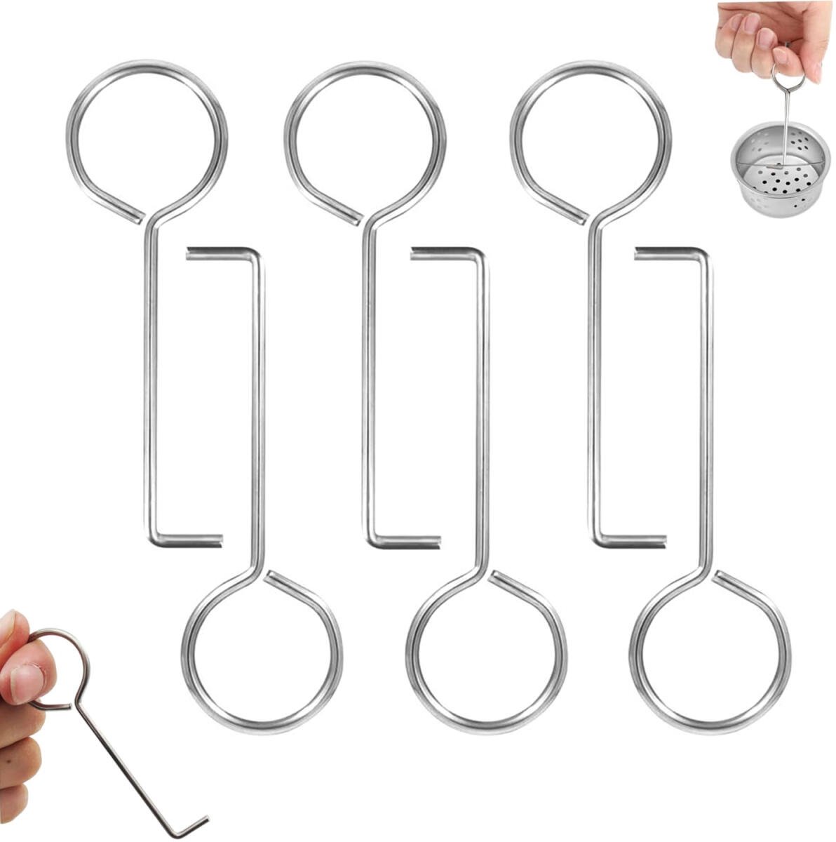 pieces - Drain Wrench - Drain Hook - Lifting Hook - Stainless Steel Drain - Drain Wrench Hook - Removal Tool - for Shower Drains, Drain Grate, Drain Hair