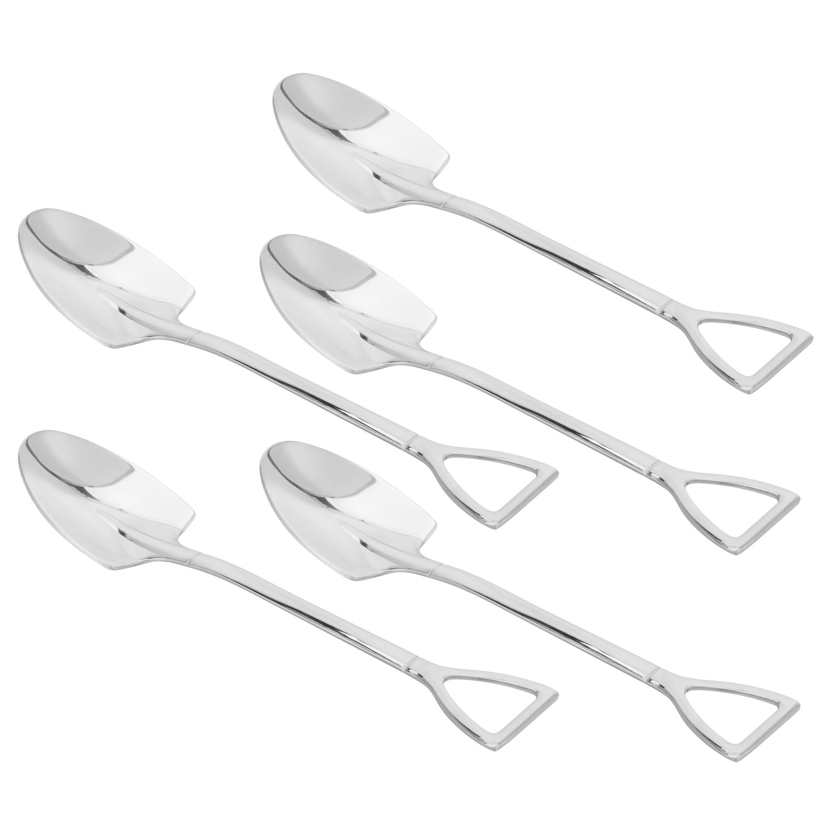 5pcs Dessert Coffee Spoons 304 Stainless Steel Ice Cream Dessert Cake Spoons SetSpoon — image 4
