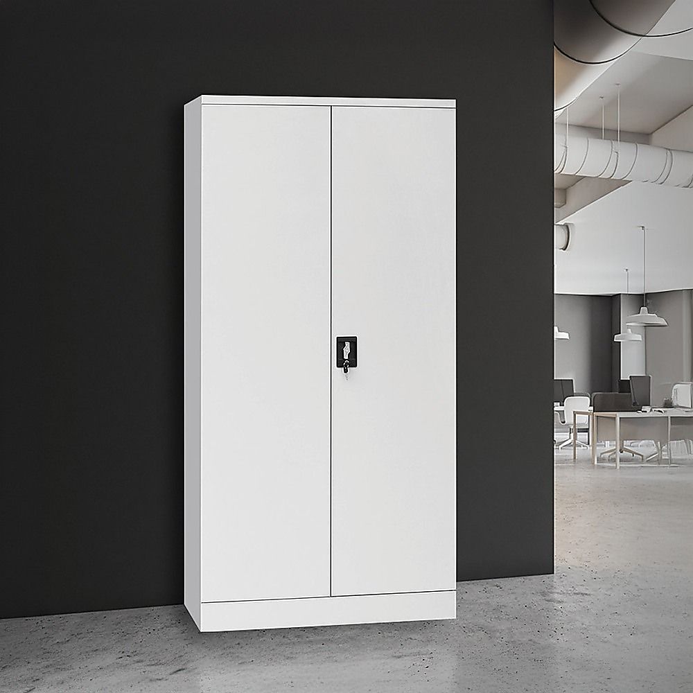Two-Door Shelf Office Gym Filing Storage Locker Cabinet Safe — image 2
