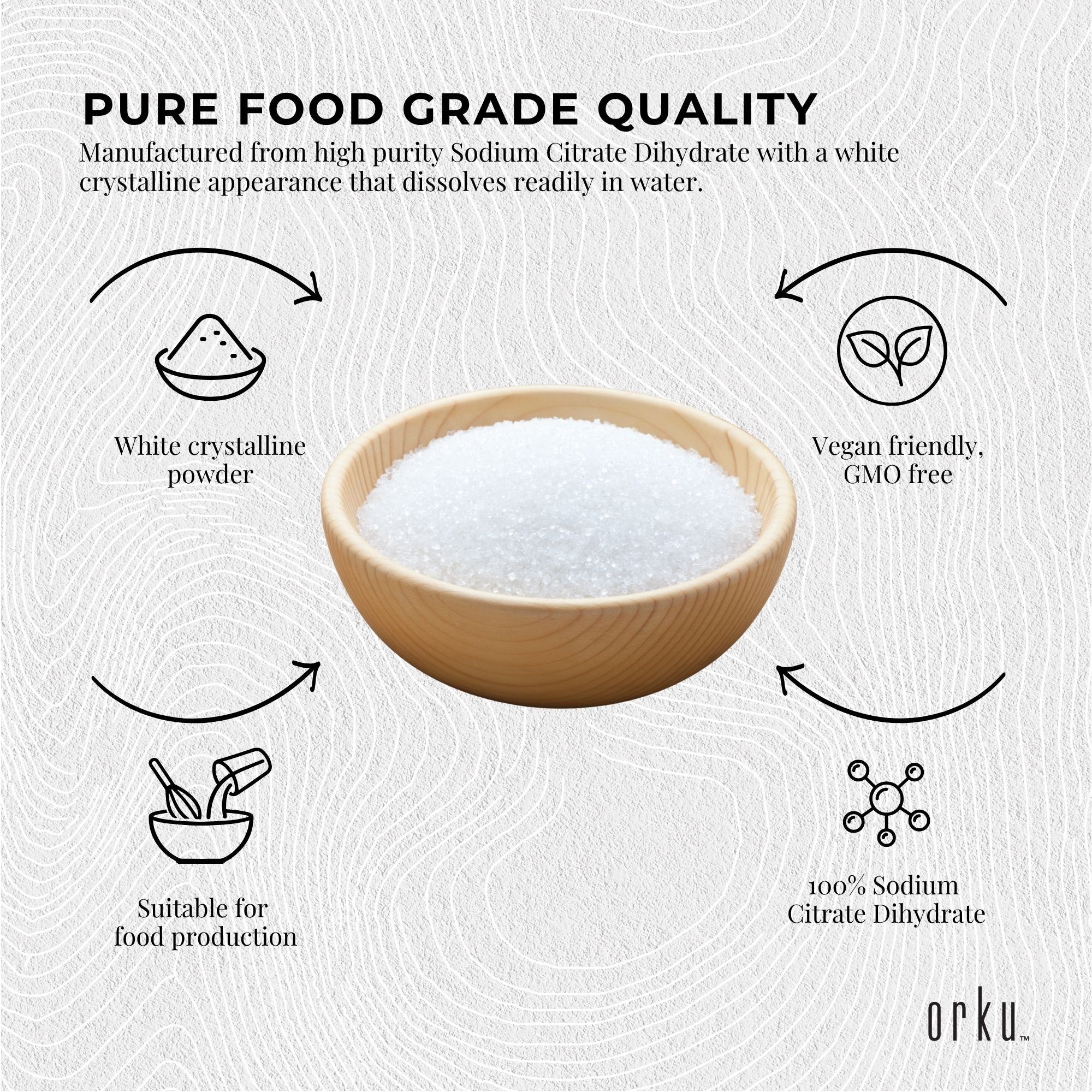 Orku 10Kg Sodium Citrate Powder Food Grade Trisodium Citrate Dihydrate E331 — image 5