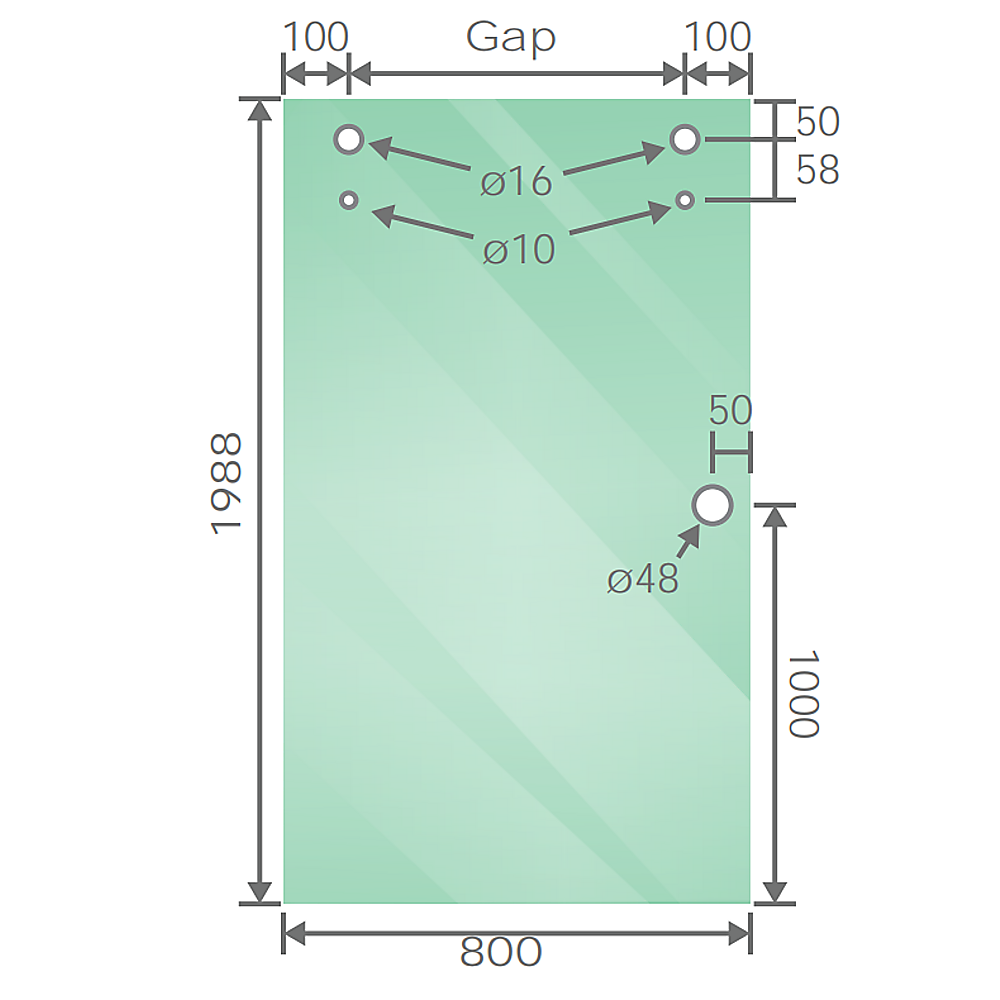 150x100cm Frameless Glass Sliding Corner Shower – With Gunmetal Rail and Wall Channel for Contemporary Bathrooms — image 4
