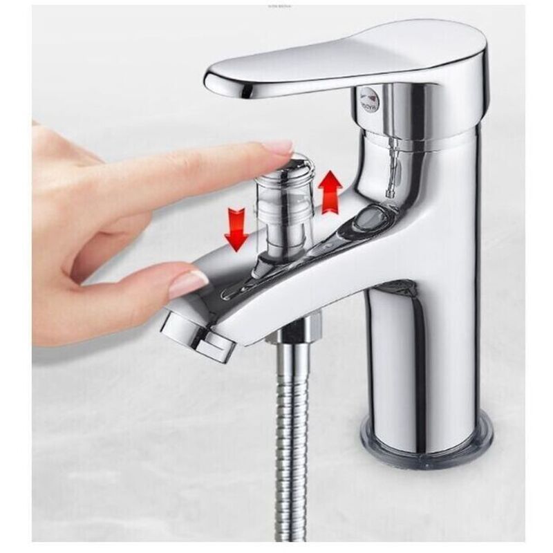 Shower Mixer Shower Faucet Single Hole Hot and Cold Dual-use Faucet Alloy, Hot and Cold Basin Faucet with Shower Dual-use Single Hole Valve โ image 3