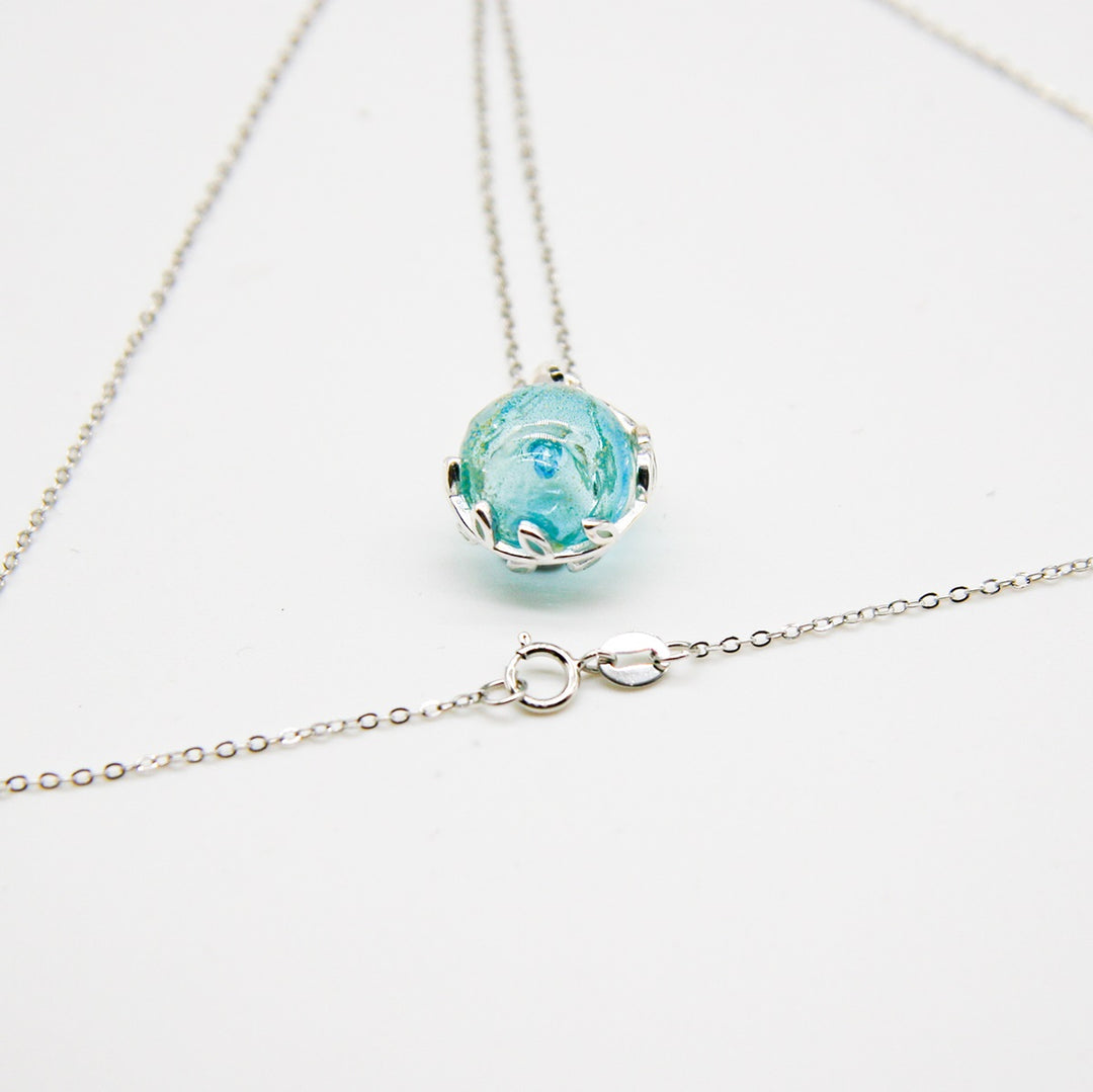 Gift Box - Aroma Necklace White Gold - Planet Celestial Aqua (Light Blue) + Purify Oil Blend โ image 6