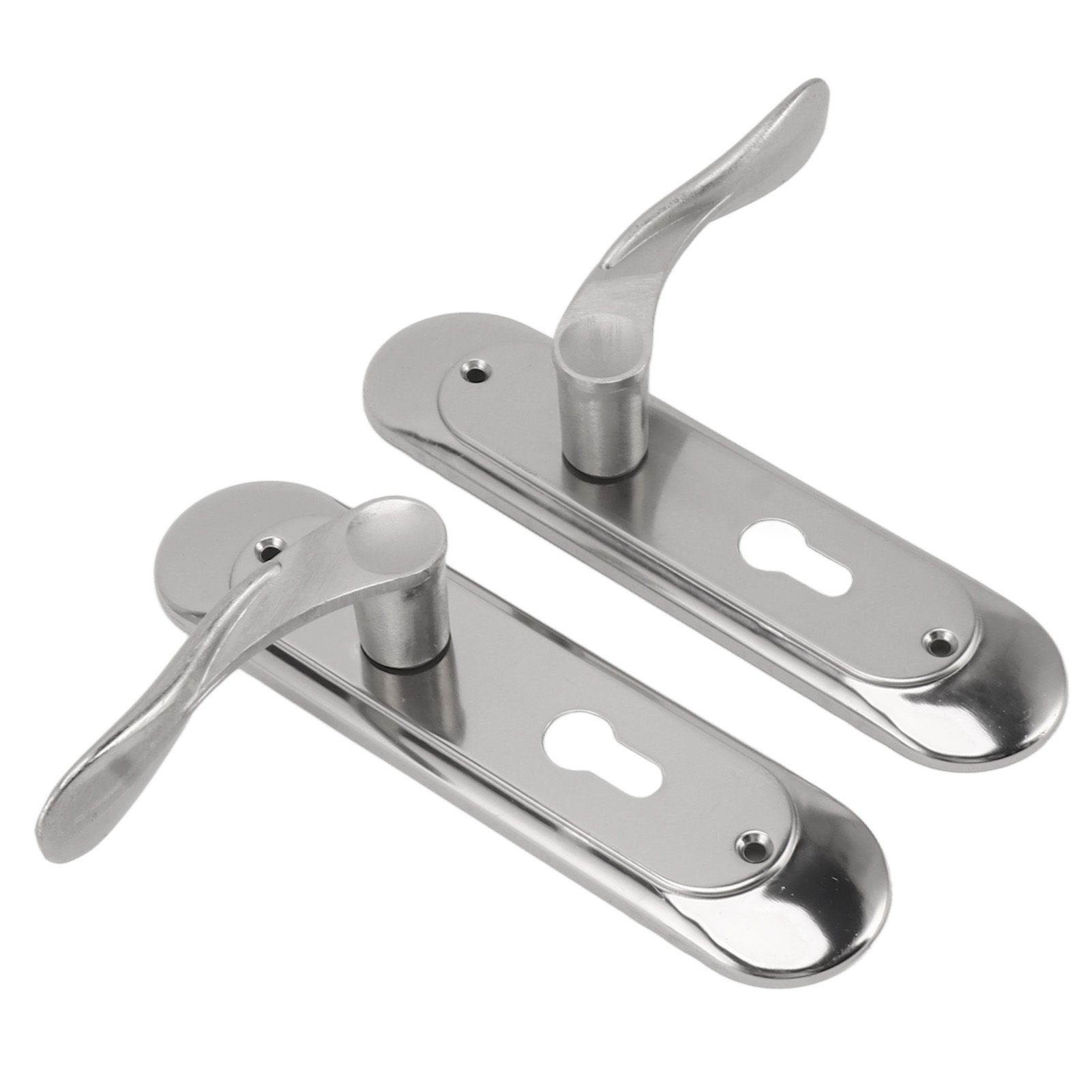 Door Interior Lever Passage Handle with Lock Easy Install Stainless Steel Door Handle for Bedroom Bathroom Closet Home โ image 3